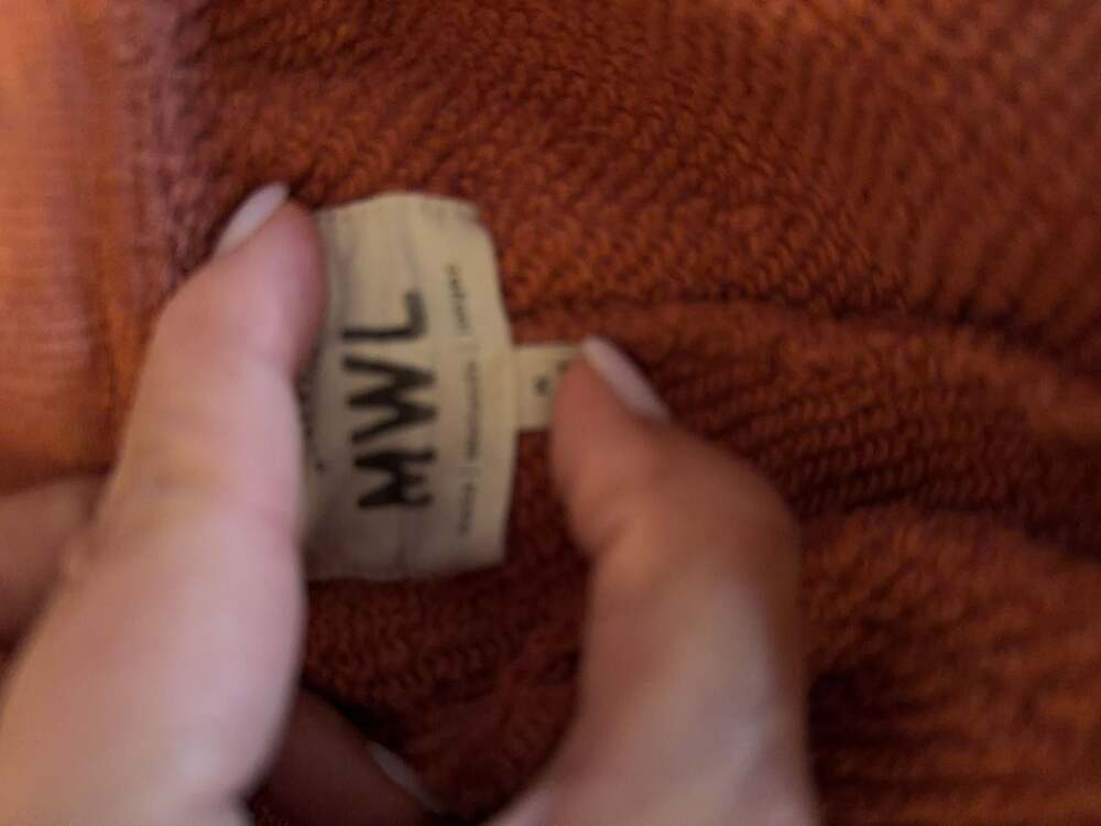 MWL Madewell Sweatshorts Rust Orange Size M - Picture 2 of 3